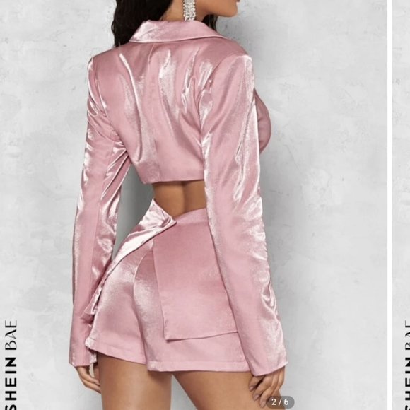 NWT shein cutout blazer shorts set Large - Picture 2 of 4